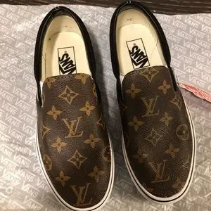 Drip Creation/ Louis Vuitton/ vans Shoes Black Slipon Loui